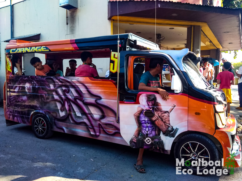 Jeepney Street Art, Moalboal, Cebu, Philippines, Filipino Jeep, Jeepneys, king of the road, public transport, local way to travel, national symbol of the Philippines, iconic Philippine culture and art, Proudly Pinoy, Insta-worthy murals, urban art, unique expression of art, off the wall art, Moalboal Eco Lodge
