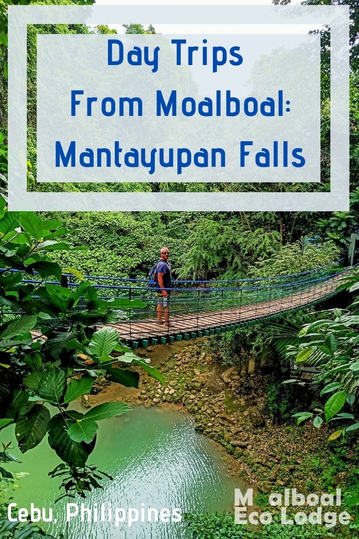 Mantayupan Falls, Barili is Cebu’s highest #waterfall, and a perfect day trip from #Moalboal. If chasing #waterfalls in the #Philippines is on your list of things to do in Moalboal, you need to include Mantayupan Falls. Set in lush jungle surroundings, Moalboal Eco Lodge share how to get to Mantayupan Falls. #cebu #moalboalcebu #moalboalphilippines #thingstodomoalboal #adventuretravel #itsmorefuninthephilippines #ecotourism #responsibletravel #greentravel #sustainabletravel #bucketlist #thingstodo #budgettravel #travel 