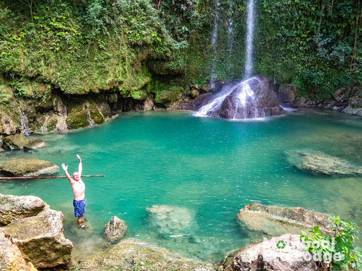 Montpellier Waterfall, Montpeller Falls, Alegria, Philippines, day trip from Moalboal, things to do in Moalboal, chasing waterfalls in Cebu, bucket list, secret waterfall, jade rock pool, how to get to Montpeller Falls, when is the best time to visit Montpellier Falls, hidden gem of Cebu, secret of Cebu, Moalboal Eco Lodge